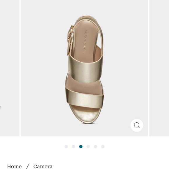Aerosoles women’s gold sandals - Picture 3 of 8